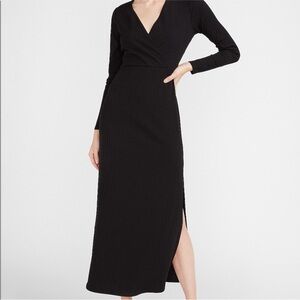 EXPRESS Wrap Long Sleeve Maxi Dress